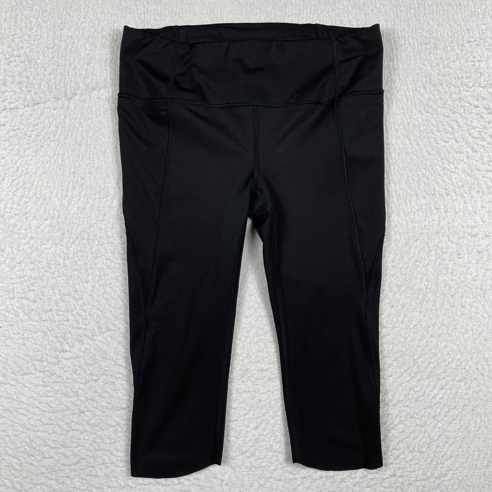 Athleta Leggings Womens XSP Black Capri Zip Pocket Activewear Gym Gorpcore